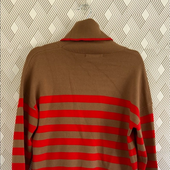 Tahari Women's Brown/Red Turtleneck Sweater - Picture 2 of 2